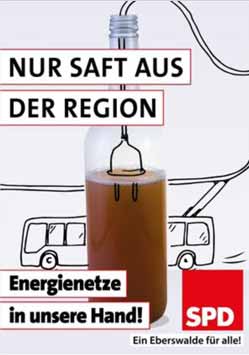 SPD Plakat – nur Saft aus der Region